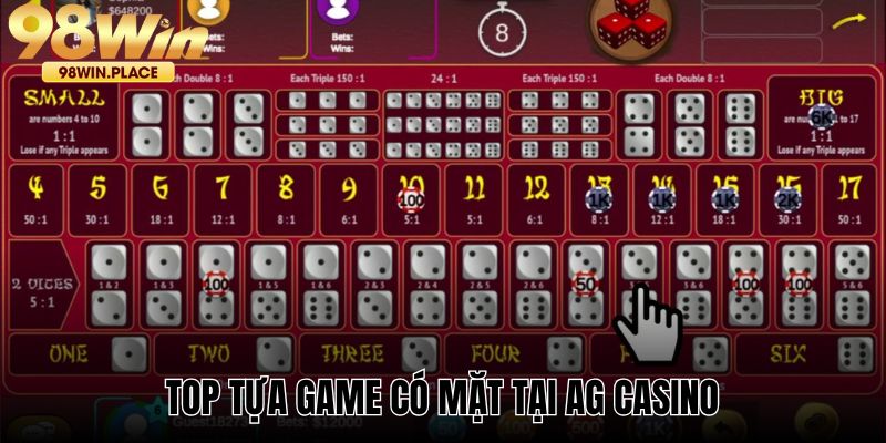 Sicbo là một trong tựa game top đầu tại AG Casino